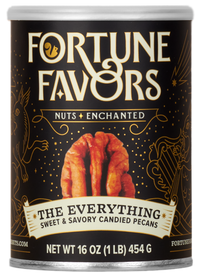Fortune Favors The Everything Candied Pecans in 16 oz can