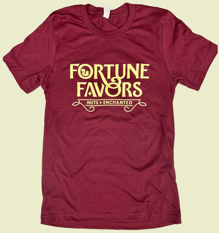Burgundy Fortune Favors Tee